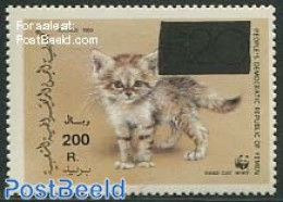 Yemen, Republic 1993 200R Overprint, WWF 1v, Mint NH, Nature - Cat Family - Cats - World Wildlife Fund (WWF) - Sonstige & Ohne Zuordnung