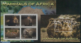 Ghana 2013 Mammals Of Africa 2 S/s, Mint NH, Nature - Animals (others & Mixed) - Cat Family - Elephants - Sonstige & Ohne Zuordnung