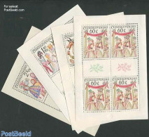 Czechoslovkia 1975 Folklore 4 M/ss, Mint NH, Various - Folklore - Other & Unclassified