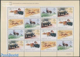 Portugal 1984 Lisbon Zoo M/s, Mint NH, Nature - Animals (others & Mixed) - Cat Family - Rhinoceros - Nuevos