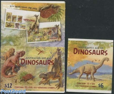 Australia 2013 Dinosaurs 2 Booklets, Mint NH, Prehistoric Animals - Ungebraucht