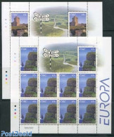 Ireland 2004 Europa 2 M/ss, Mint NH, History - Various - Europa (cept) - Tourism - Art - Castles & Fortifications - Ongebruikt