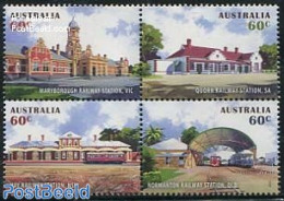 Australia 2013 Railway Stations 4v [+], Mint NH, Transport - Railways - Neufs