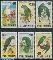 Philippines 1984 Parrots 6v, SPECIMEN, Mint NH, Nature - Birds - Parrots - Philippines