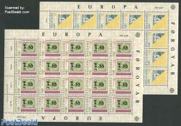 Faroe Islands 1979 Europa, 2 M/ss, Mint NH, History - Europa (cept) - Stamps On Stamps - Timbres Sur Timbres