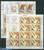 Malta 1995 Europa, Peace & Freedom 2 M/s, Mint NH, History - Nature - Europa (cept) - Peace - Birds - Pigeons - Malte