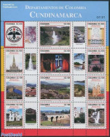 Colombia 2013 Cudinamarca 12v M/s, Mint NH, Nature - Water, Dams & Falls - Art - Bridges And Tunnels - Ponts