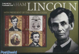 Tanzania 2012 Abraham Lincoln 4v M/s, Mint NH, History - Nature - Various - American Presidents - Birds - Maps - Geografía