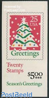 United States Of America 1990 Christmas Booklet, Mint NH, Religion - Christmas - Stamp Booklets - Nuevos