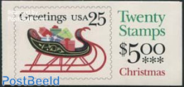 United States Of America 1989 Christmas Booklet, Mint NH, Religion - Christmas - Stamp Booklets - Nuevos