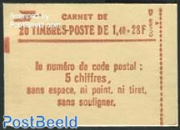 France 1980 Definitives Booklet, Sabine Red, 20x1.40, Brilliant Gum, Mint NH, Stamp Booklets - Nuevos