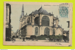 45 Montargis Eglise Ste Madeleine En 1904 Belle Animation Attelages Chevaux Calèches VOIR DOS - Montargis