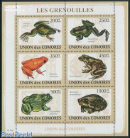 Comoros 2009 Frogs 6v M/s, Mint NH, Nature - Frogs & Toads - Comoros