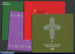 Slovenia 2013 Christmas, Newyear 4 Booklets S-a, Mint NH, Religion - Various - Christmas - Stamp Booklets - New Year - Christmas