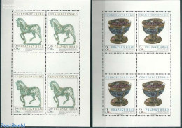 Czechoslovkia 1977 Prague Burg 2 M/ss, Mint NH, Nature - Horses - Art - Art & Antique Objects - Other & Unclassified