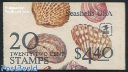 United States Of America 1985 Shells Booklet, Mint NH, Nature - Shells & Crustaceans - Stamp Booklets - Unused Stamps