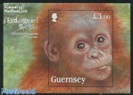 Guernsey 2014 Endangered Species S/s, Mint NH, Nature - Animals (others & Mixed) - Monkeys - Guernsey