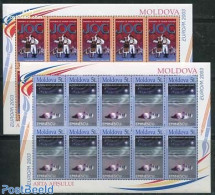 Moldova 2003 Europa, Poster Art 2 M/ss, Mint NH, History - Europa (cept) - Art - Poster Art - Other & Unclassified