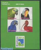 Gambia 2013 Brasiliana, Birds 4v M/s, Mint NH, Nature - Birds - Parrots - Gambia (...-1964)