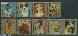 Manama 1972 Cats & Dogs 9v, Mint NH, Nature - Cats - Dogs - Manama