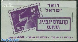 Israel 1950 75 Years UPU Booklet, Mint NH, Nature - Deer - Stamp Booklets - U.P.U. - Ungebraucht (mit Tabs)