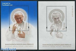 Poland 2014 Beatification Of Pope John Paul II 2 S/s, Mint NH, Religion - Various - Pope - Religion - Joint Issues - Ongebruikt