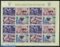 Sierra Leone 2004 WWF, Monkeys M/s (with 4 Sets), Mint NH, Nature - Animals (others & Mixed) - Monkeys - World Wildlif.. - Other & Unclassified