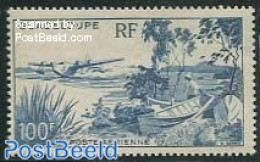 Guadeloupe 1947 100F, Stamp Out Of Set, Mint NH, Transport - Aircraft & Aviation - Ships And Boats - Ungebraucht