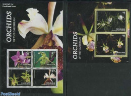 Saint Vincent & The Grenadines 2014 Canouan, Orchids 2 S/s, Mint NH, Nature - Flowers & Plants - Orchids - St.-Vincent En De Grenadines