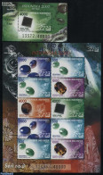 Indonesia 1999 One Year To Go Overprints 2 S/s, Mint NH, History - Geology - Indonésie