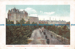 R103585 London. Thames Embankment. Showing Cleopatras Needle. 1904 - Autres & Non Classés