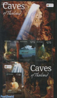 Guyana 2013 Caves Of Thailand 2 S/s, Mint NH, History - Transport - Geology - Ships And Boats - Art - Sculpture - Ships