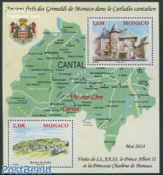 Monaco 2014 Grimaldi History In France S/s, Mint NH, Various - Maps - Ongebruikt