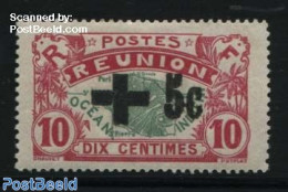 Reunion 1915 Red Cross 1v, Unused (hinged), Health - Various - Maps - Geografía