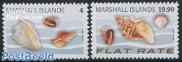 Marshall Islands 2014 Definitives, Shells 2v, Mint NH, Nature - Shells & Crustaceans - Mundo Aquatico