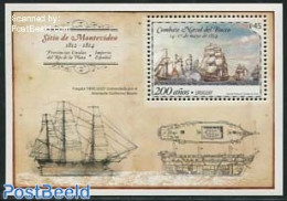 Uruguay 2014 Battle Of Buceo S/s, Mint NH, Transport - Ships And Boats - Schiffe