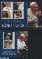 Grenada Grenadines 2014 Pope Francis 2 S/s, Mint NH, Religion - Pope - Religion - Päpste