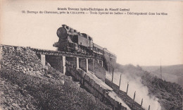 Grands Travaux Du Barrage Du Chavanon Tres Rare ( Merline Veyriere Bourg Lastic) Train - Autres & Non Classés