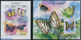 Togo 2014 BUtterflies 2 S/s, Mint NH, Nature - Butterflies - Togo (1960-...)