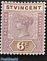 Saint Vincent 1899 6p, Stamp Out Of Set, Unused (hinged) - St.Vincent (1979-...)