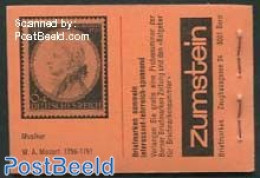 Switzerland 1979 Folklore Booklet, Orange Cover, Mozart D, Mint NH, Performance Art - Various - Amadeus Mozart - Stamp.. - Ongebruikt