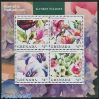 Grenada 2014 Garden Flowers 4v M/s, Mint NH, Nature - Flowers & Plants - Sonstige & Ohne Zuordnung