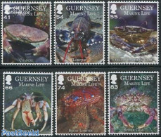 Guernsey 2014 Marine Life 6v, Mint NH, Nature - Shells & Crustaceans - Crabs And Lobsters - Vie Marine