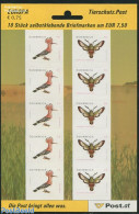 Austria 2008 Animal Protection M/s, Mint NH, Nature - Birds - Butterflies - Insects - Unused Stamps