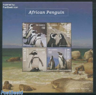 Gambia 2014 Penguin 4v M/s, Mint NH, Nature - Birds - Penguins - Gambie (...-1964)