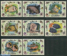 Dubai 1969 Fish 8v, Mint NH, Nature - Fish - Shells & Crustaceans - Peces