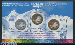 Russia 2014 Olympic Winter Winners Overprint S/s, Mint NH, Sport - Olympic Winter Games - Sonstige & Ohne Zuordnung