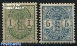 Danish West Indies 1900 Definitives 2v, Unused (hinged) - Denmark (West Indies)