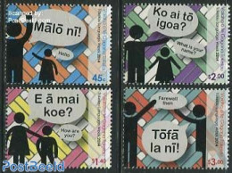 Tokelau Islands 2014 Language Week 4v, Mint NH, Various - Export & Trade - Factories & Industries