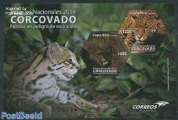 Costa Rica 2014 Corcovado S/s, Mint NH, Nature - Animals (others & Mixed) - Cat Family - National Parks - Natura